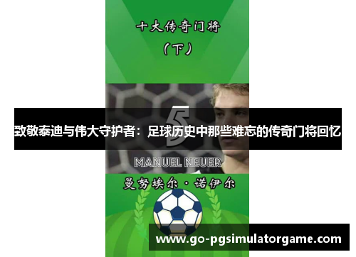 致敬泰迪与伟大守护者：足球历史中那些难忘的传奇门将回忆